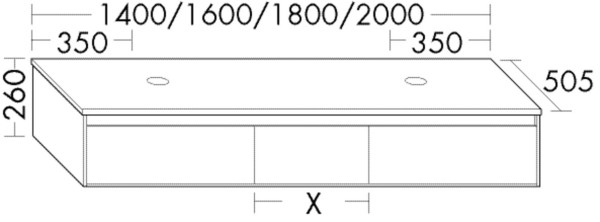 Burgbad Waschtischunterschrank rc40 Grau Ultramatt/Schilf Hochglanz, SGBG180F5761A0048