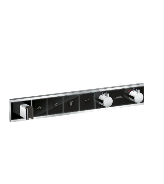 Hansgrohe Thermostat UP RainSelect Fertigset 4 Verbraucher schwarz/chrom, 15357600