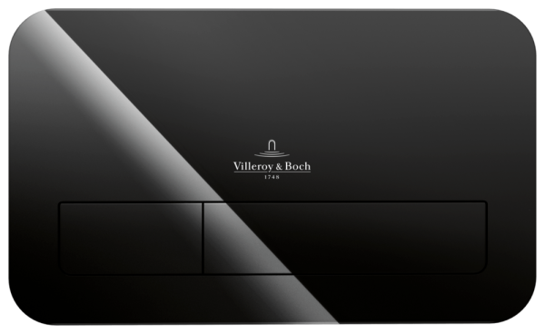 Villeroy & Boch Betätigungsplatte ViConnect, 269x161x13mm Glass, Glossy Black