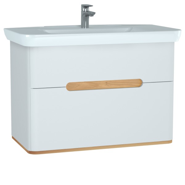 Vitra Sento Set 98 cm, 2 Laden, Weiß Matt, 60826