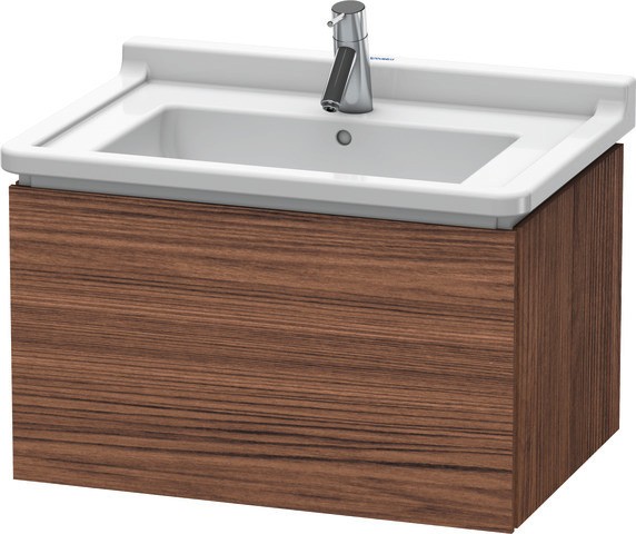 Duravit L-Cube Waschtischunterbau wandhängend Nussbaum dunkel Matt 670x469x408 mm - LC616402121