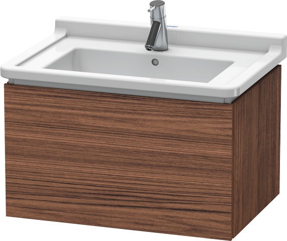 Duravit L-Cube Waschtischunterbau wandhängend Nussbaum dunkel Matt 670x469x408 mm - LC6164021210A00