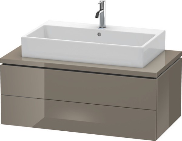 Duravit L-Cube Konsolenwaschtischunterbau wandhängend Flanell Grau Hochglanz 1020x547x400 mm - LC581