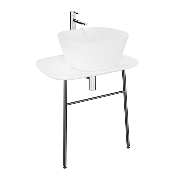 VitrA Plural Waschtischunterbau flach wandgebunden Höhe 66 cm Weiß Hochglanz,62560