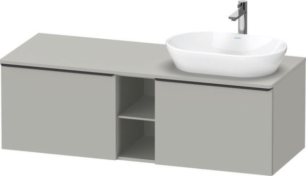 Duravit D-Neo Konsolenwaschtischunterbau wandhängend Betongrau Matt 1400x550x459 mm - DE4950RBD07000