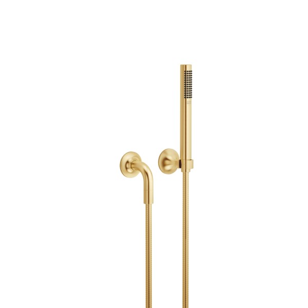 Dornbracht Schlauchbrausegarnitur mit Einzelrosetten VAIA 27808809 Messing gebürstet (23kt Gold)(DF