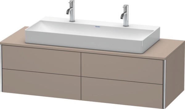 Duravit XSquare Konsolenwaschtischunterbau wandhängend Basalt Matt 1400x548x400 mm - XS4915M4343