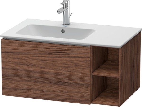 Duravit L-Cube Waschtischunterbau wandhängend Nussbaum dunkel Matt 820x481x400 mm - LC6191021210A00