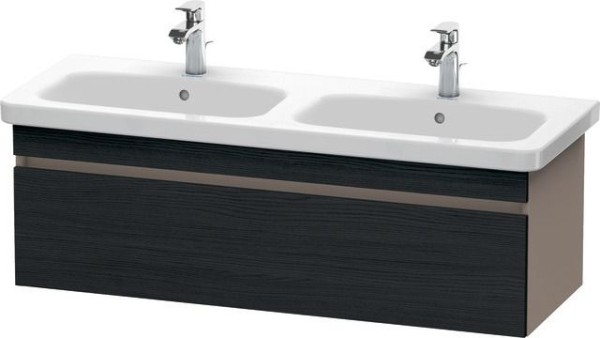 Duravit DuraStyle Waschtischunterbau wandhängend Eiche Schwarz & Basalt Matt 1230x448x398 mm - DS639