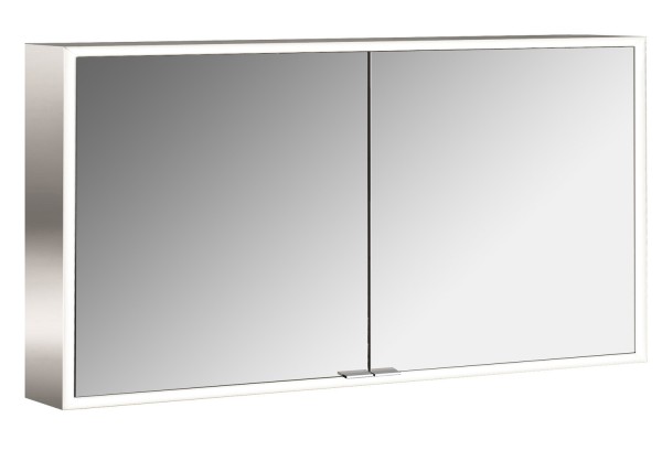 emco LED-Lichtspiegelschrank prime Facelift Aufputz, 1300 mm, 2-türig, IP 20 Rückwand weiß, 94970638