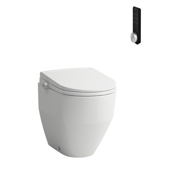 LAUFEN CLEANET PRO LITE Spülrandloses Stand-WC m. Dusch-WC Aufsatz, weiß, H617890000S002