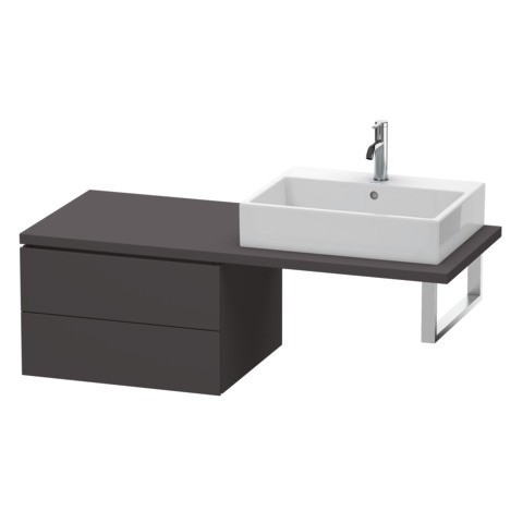 Duravit L-Cube Unterschrank für Konsole Graphit Supermatt 620x547x400 mm - LC583808080