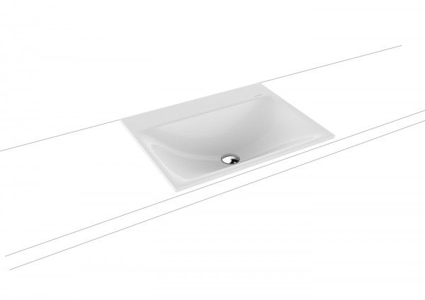 Kaldewei Einbauwaschtisch Silenio, Modell 3037 mit Überlauf 600x460, 907706013199