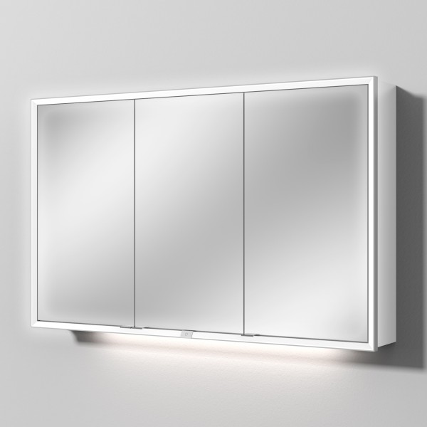 Sanipa Reflection Spiegelschrank MILO 120 mit LED-Beleuchtung, Weiß-Glanz, AU03678