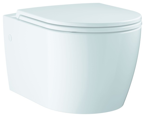 GROHE Wand-Tiefspül-WC Set Bau Keramik 103860 mit WC Sitz alpinweiß, 103860SH00