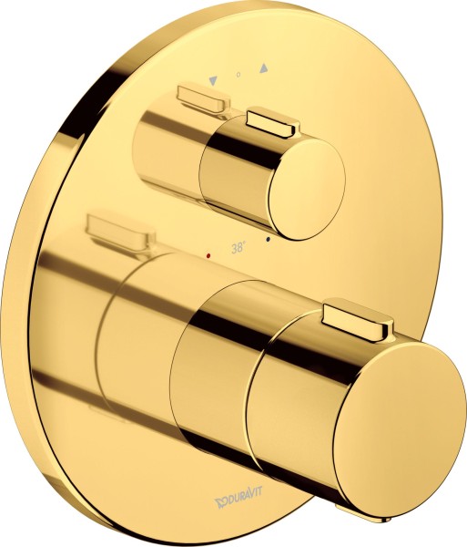 Duravit Thermostatarmaturen Thermostat Unterputz, 2 Verbraucher Gold Poliert 170x94x170 mm - TH42000