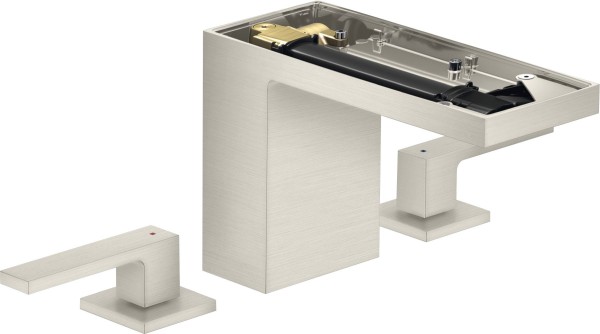 Hansgrohe 3-Loch Waschtischarmatur 110 Axor MyEdition ohne Platte, edelstahl, 47072800