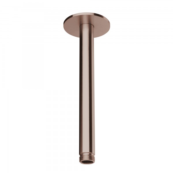 Herzbach spa ix pvd deckenarm 200 rosette 70 rund copper, Copper Steel, 21.964820.1.39