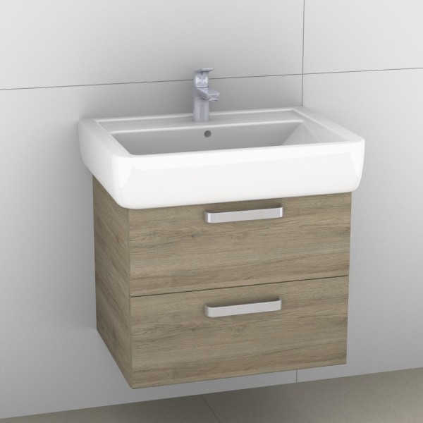 Artiqua 413 Waschtischunterschrank für Renova Plan 222265, 222268 Sanremo Eiche quer NB, 413-WU2L-K5
