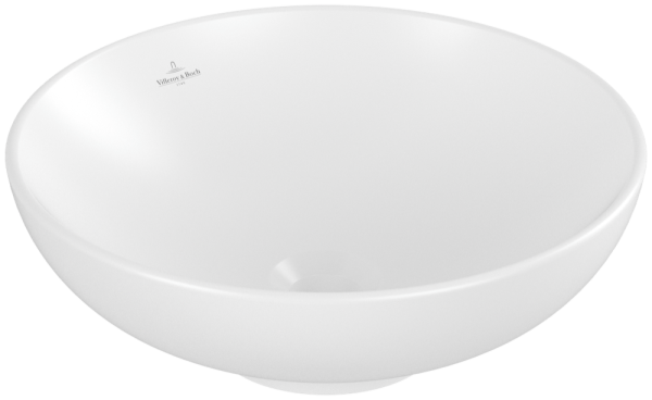 Villeroy & Boch Loop & Friends Aufsatzwaschbecken, 420 x 420 x 150 mm, Stone White CeramicPlus, ohne
