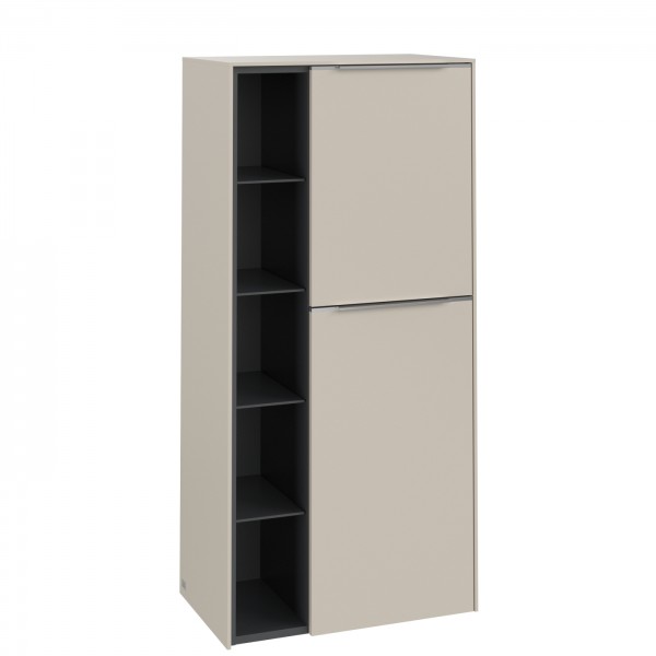 Villeroy & Boch Subway 3.0 Mittelschrank, 2 Türen, 574 x 1200 x 346,5 mm, Cashmere Grey / Cashmere G