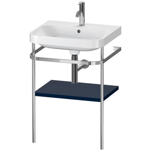 Duravit Happy D.2 Plus c-shaped Set mit Metallkonsole Nachtblau Seidenmatt 575x490x850 mm - HP4835O9