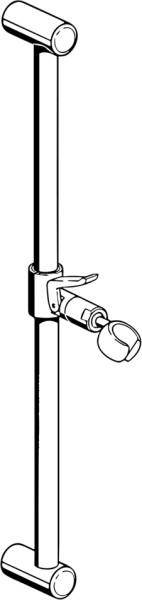 Hansa Ganzmetall-Wandstange Hansajet 0448 verchromt