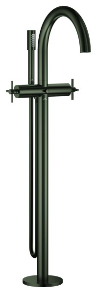 GROHE 2-Griff-Wannenbatterie Atrio 25272 Bodenm. Kreuz-Griff satin graphite, 25272MG0