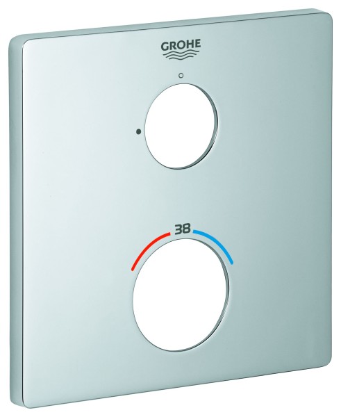 GROHE Rosette 49076 eckig für Thermostat-Fertigmontagesets matt black, 490762430