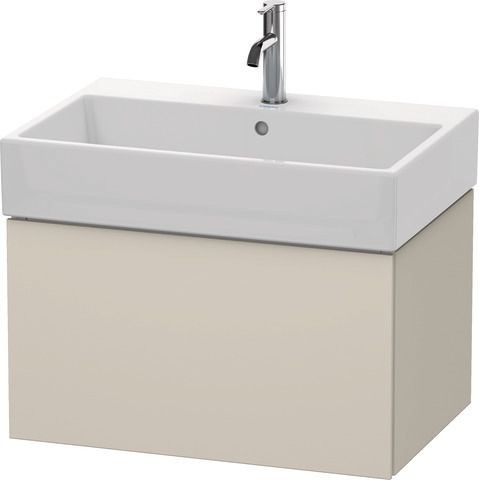 Duravit L-Cube Waschtischunterbau wandhängend Taupe Supermatt 684x459x394 mm - LC617608383