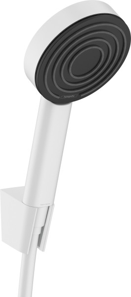 Hansgrohe Porterset Pulsify S 105 1jet EcoSmart+ mit Brauseschlauch 1250mm mattweiss, 24307700