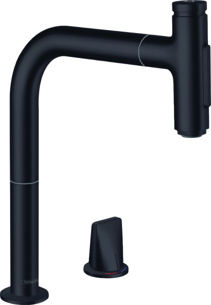 Hansgrohe 2-L.Spültischmischer 200 Select 2jet sBox Ausziehbr.M7120-H200 mattschwarz, 73818670