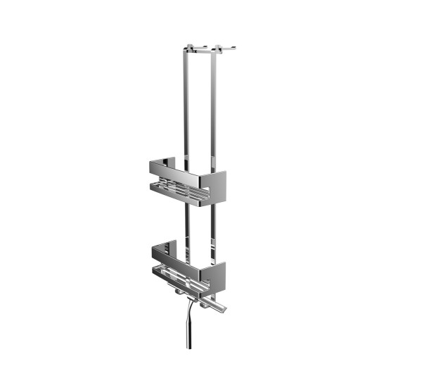emco system 2 Türetagere mit 2 verschiebbaren Wandkörben und mit 2 Haken, Duschwischer,,354500127