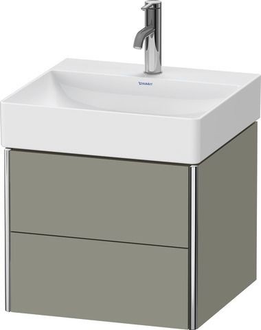 Duravit XSquare Waschtischunterbau wandhängend Stein Grau Seidenmatt 484x460x397 mm - XS416009292