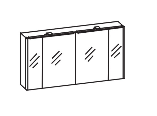 Artiqua LED-Spiegelschrank mit Farbtemperaturwechsel, Weiß Glanz, 074-SDT-1-13-68 074-SDT-1-13-68