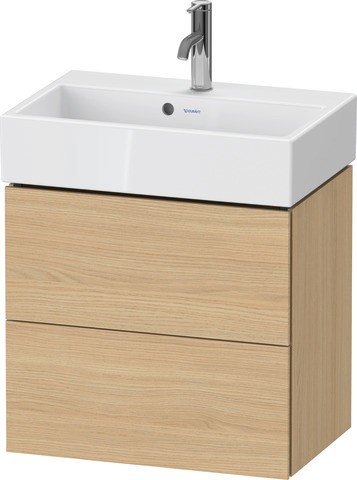 Duravit L-Cube Waschtischunterbau wandhängend Natur Eiche Matt 584x391x544 mm - LC621903030