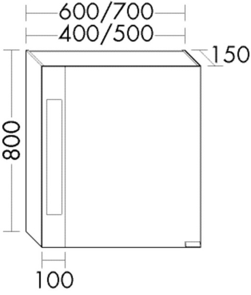 Burgbad Spiegelschrank rc40 Melamin 800x600x150 Melamin Weiß, SPNF060RF4700