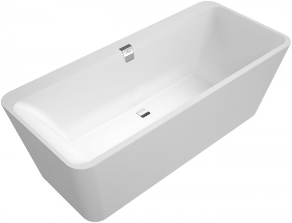 Villeroy & Boch Badewanne Squaro Edge 12 1800x800x475mm Duo Oval Stone White, UBQ180SQE7DV-RW