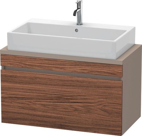 Duravit DuraStyle Konsolenwaschtischunterbau wandhängend Nussbaum dunkel & Basalt Matt 900x478x512 m
