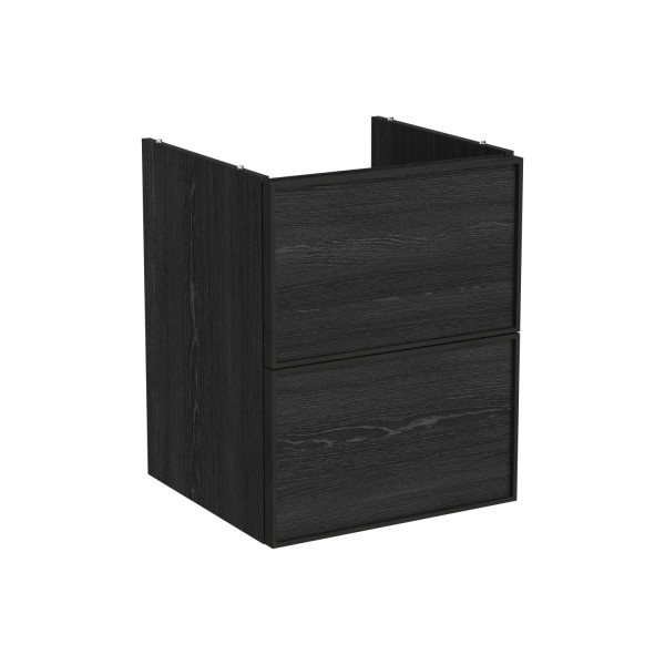 VitrA New Metropole Edge Waschtischunterschrank mit 2 Vollauszügen 48 x 46 x 60 cm Schwarz,67386
