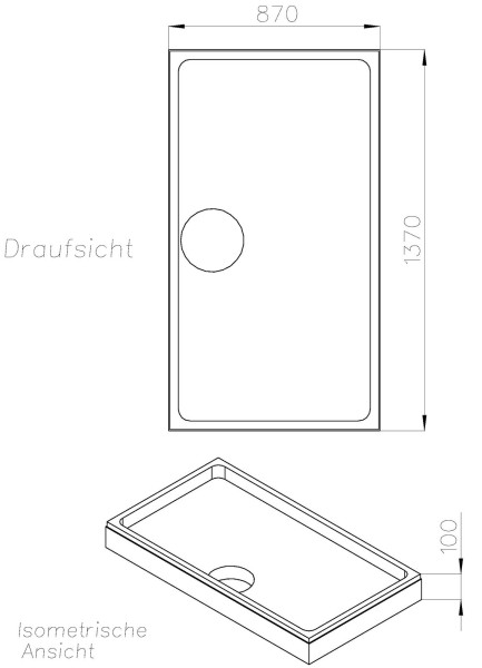 Neuesbad Wannenträger für Hüppe EasyStep 140x90x3