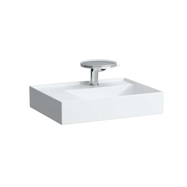 LAUFEN Waschtisch Kartell · LAUFEN 600x460, 1 Hahnloch mittig, weiß mit LCC, 81033.5, 8103354001111