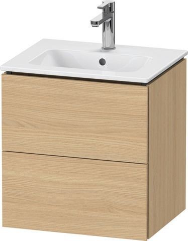 Duravit L-Cube Waschtischunterbau wandhängend Natur Eiche Matt 520x421x550 mm - LC621803030