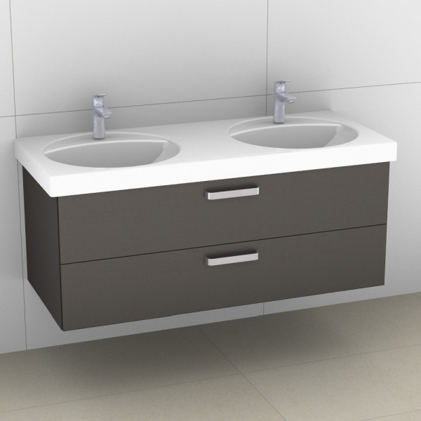 Artiqua 413 Waschtischunterschrank für Preciosa 133230, 133240 Stahlgrau Metallic, 413-WU2L-K49-7141