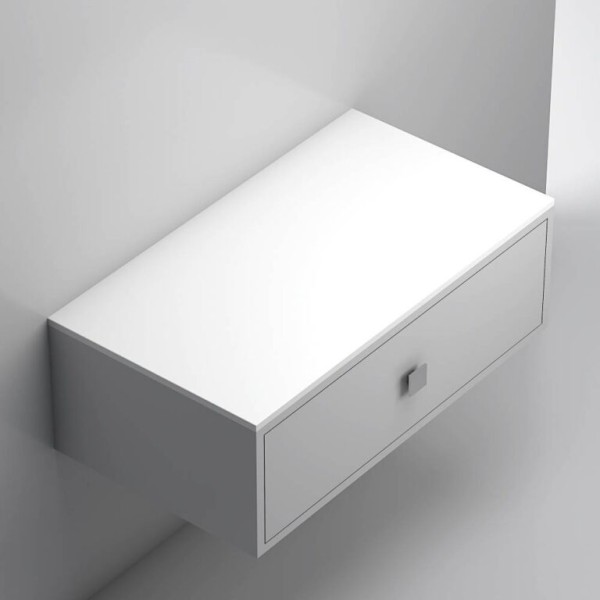 Neuesbad Konsole / Möbelabdeckplatte 90x50x1,5cm, Mineralguss (Solid Surface), weiss matt