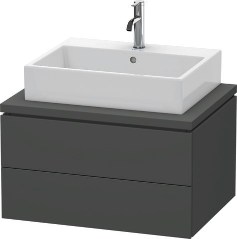 Duravit L-Cube Konsolenwaschtischunterbau wandhängend Graphit Matt 720x547x400 mm - LC581604949