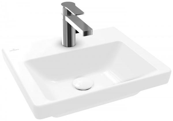 Villeroy & Boch Subway 3.0 Handwaschbecken, 450 x 370 x 145 mm, Weiß Alpin, ohne Überlauf, ungeschli