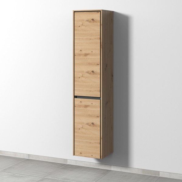 Sanipa Twiga Hochschrank mit 2 Türen, Eiche Natural-Touch, SY10085