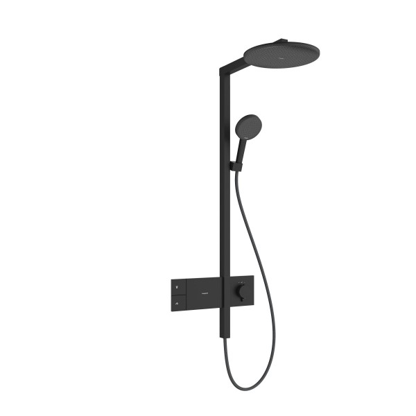Hansgrohe Showerpipe Raindance Alive S 300 1jet mit Thermostat mattschwarz, 24582670