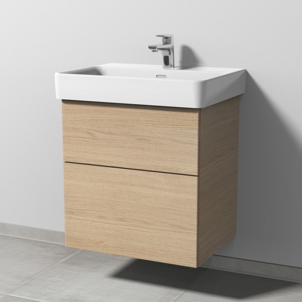 Sanipa 3way Waschtischunterbau zu Laufen Pro S Waschtisch mit 2 Auszügen, Eiche-Nordic
